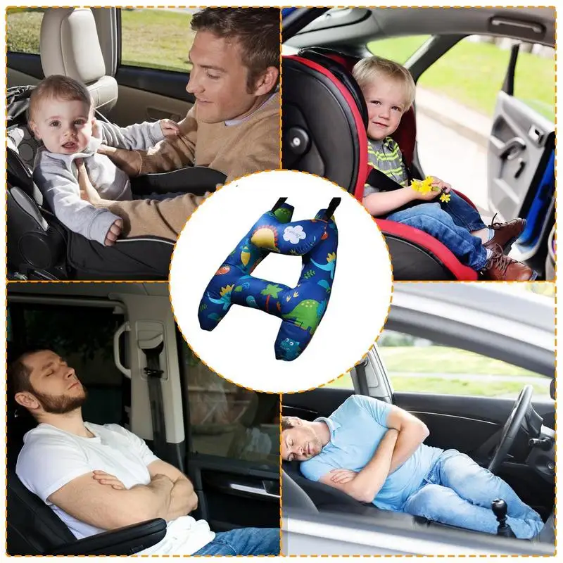 Oreiller De Voyage Enfant Pour Voiture - Forme En H, Doux Et Respirant, Pour Sieste En Trajet Long, Tailles Filles/garçons