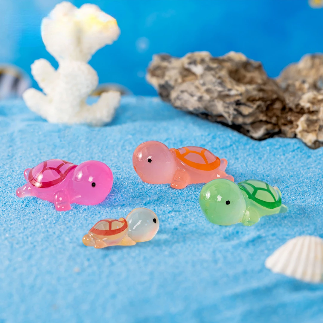 50-Piece Mini Axolotl Figures - Assorted Colors & Glow In The Dark - Tiny Resin Charms For Crafts & Decor - View #4