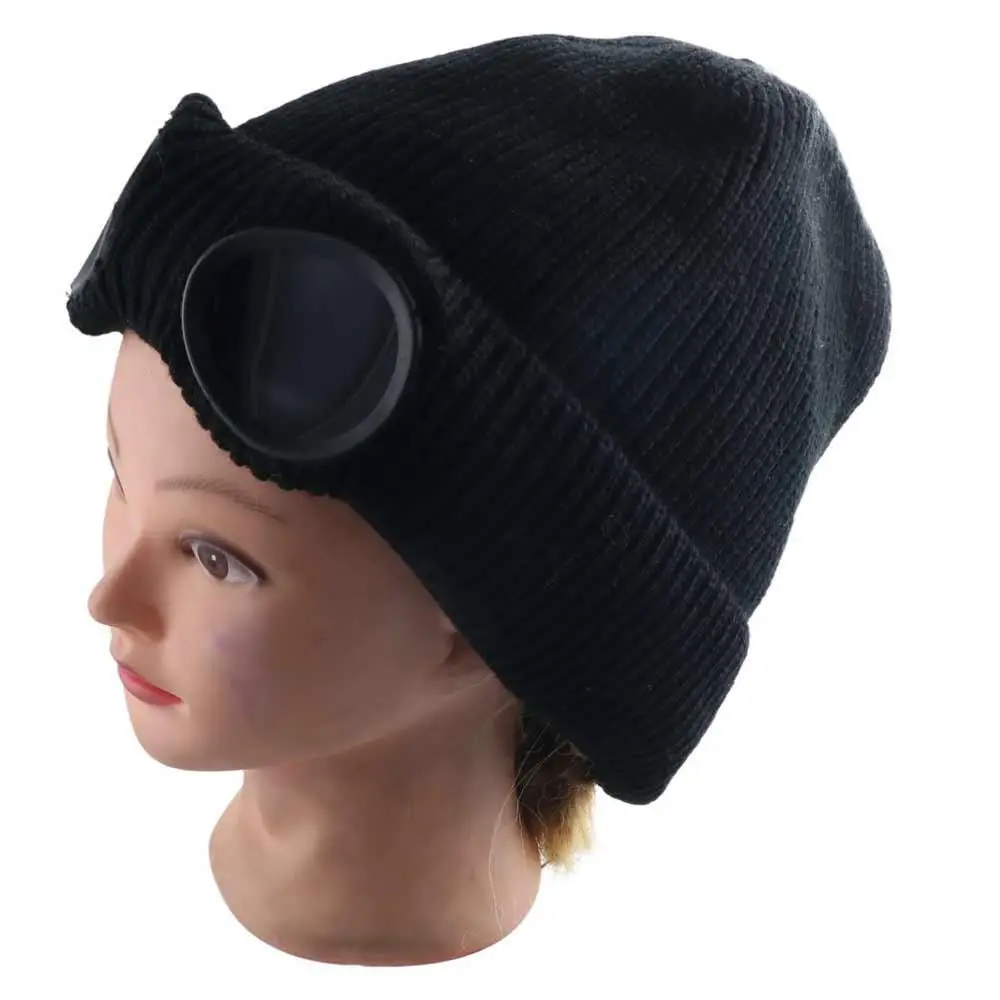 Ear Protection With Glasses Pullover Cap Skullies Caps Pilot Glasses Cap Ski Cap Knitted Hats Women Wool Caps Korean Beanies - 2