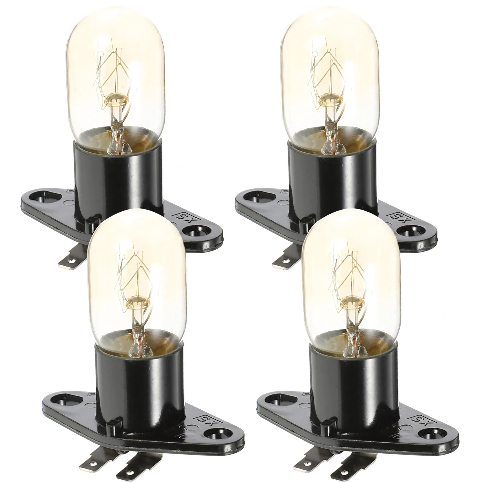 4Pcs 전자레인지 전구 환경 친화적인 240V 25W 전자레인지 냉장고용 고출력 교체 전구