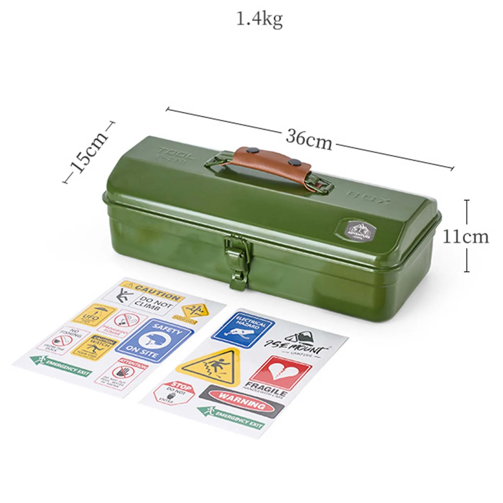 Outdoor Toolbox Miscellaneous Storage Box Camping Portable Handheld Metal Storage Box Hardware Container Empty Tool