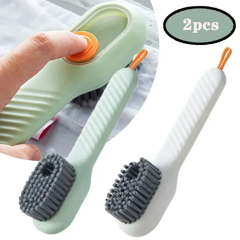 multi purpose shoe cleaning brush nordic soft bristles shoe washing brush shoe plastic long handled clothes washing small brush Cleaning Brush Soft Bristled Liquid Shoe Brush Long Handle Brush Clothes Brush Shoe Clothing Board Brush Household Cleaning Tool