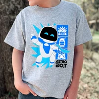 New Astro Bot T-shirt Kids Cute Cartoon Figure Graphic T Shirt Boys Girls Casual Short Sleeve Tops Creative Robot Fashion Tshirt 2