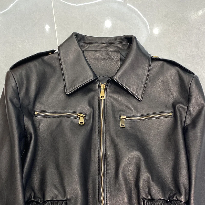 Рисунок 2 - Женская короткая куртка из 2023 натуральной кожи