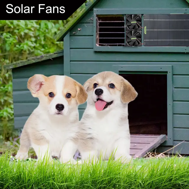 10W 12 V -Os Napelemes Ventilátorok Panel Hajtott Kipufogó -Ventilátor Napenergia Kipufogóventilátor Kutyaháznak Üvegházhatású Lakóautó Töltő - Image 4
