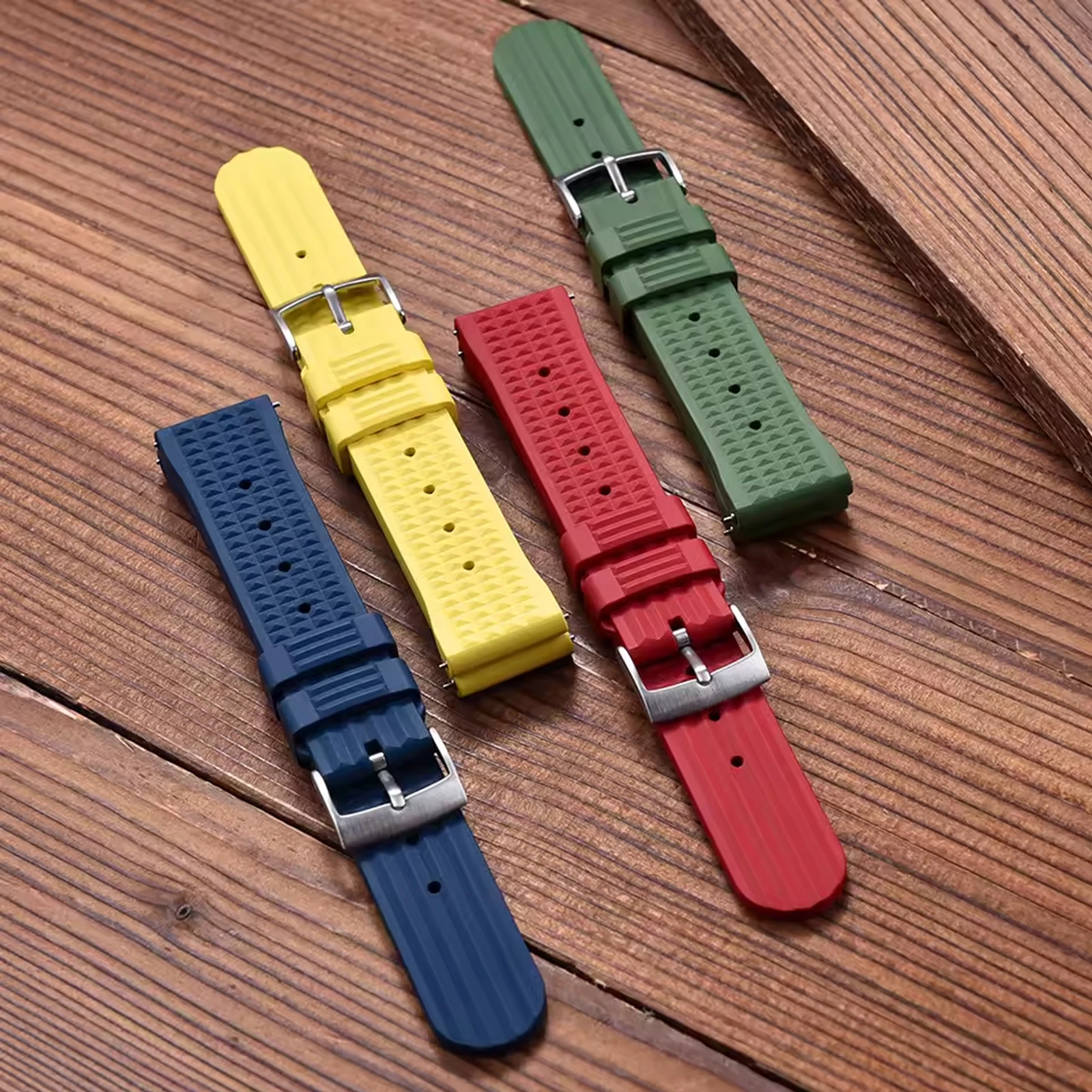 Premium Waterproof Fluororubber Sports Watch Strap with Quick Release