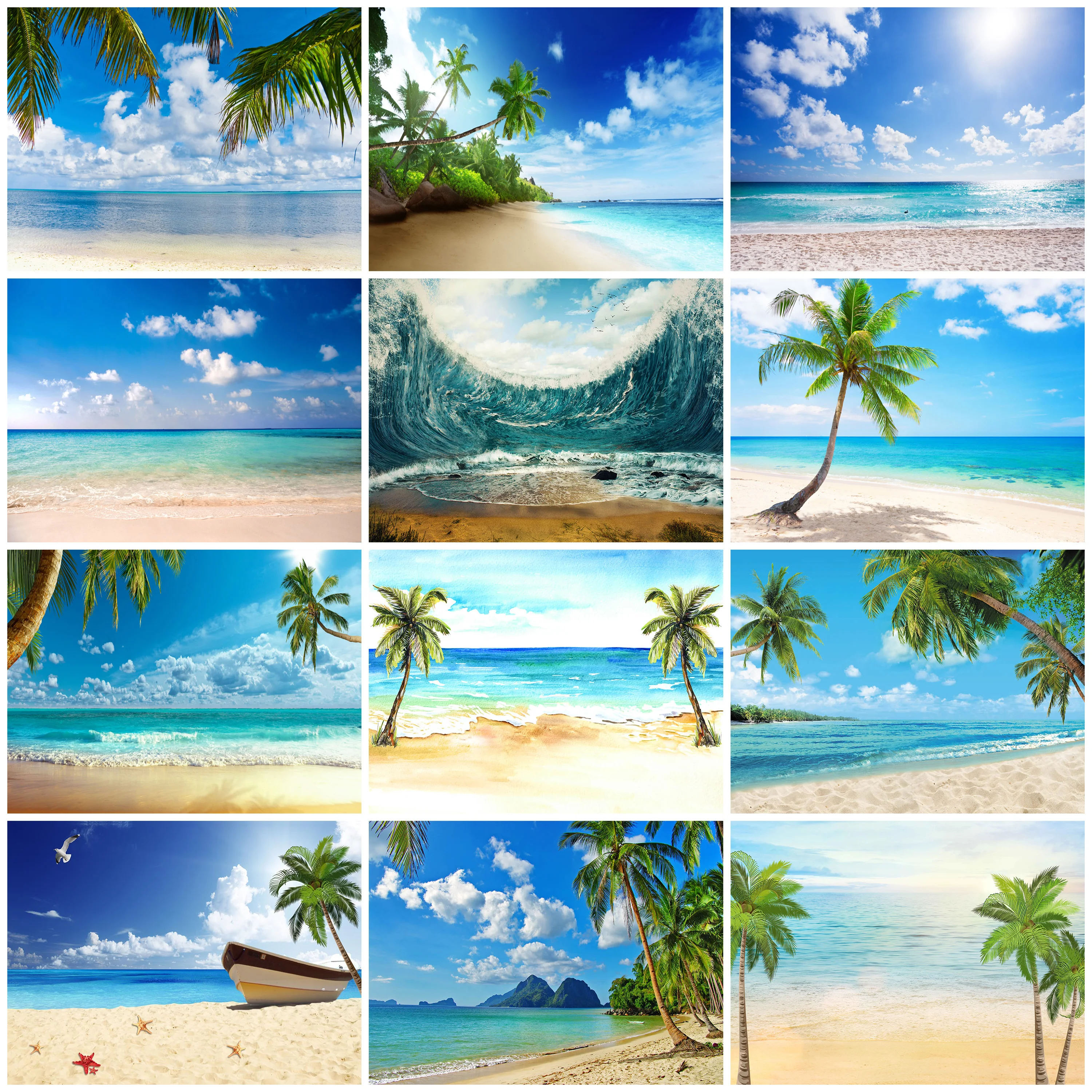 Polyester summer photography background summer beach photography