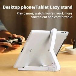 Portable Folding Triangular Stand - Compact and Easy - to - Carry Tablet and Phone Holder (WHITE)