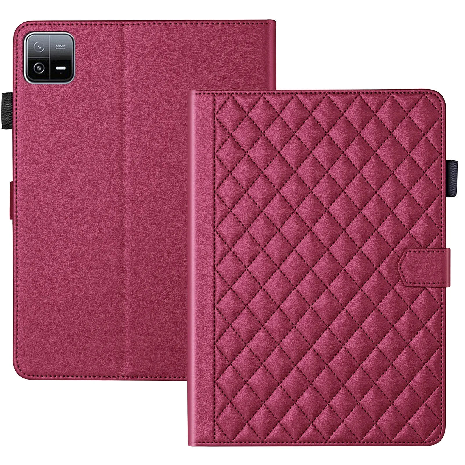 Elegant Fashion Plaid PU Leather Stand Cover Case