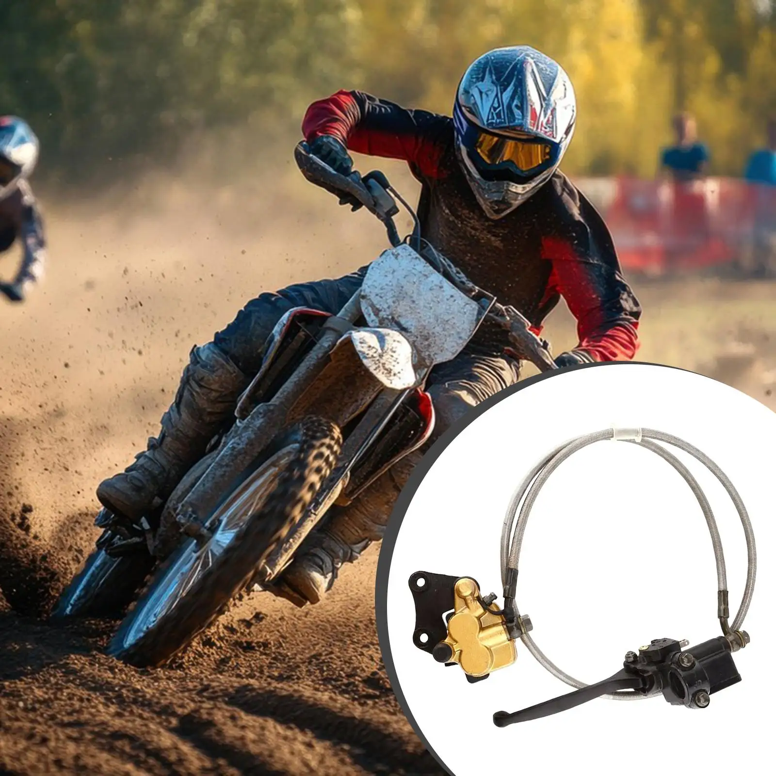 110cc 125cc ATV 먼지 자전거 오토바이 예비 부품용 유압식 프론트 브레이크 금속 디스크 조립 키트