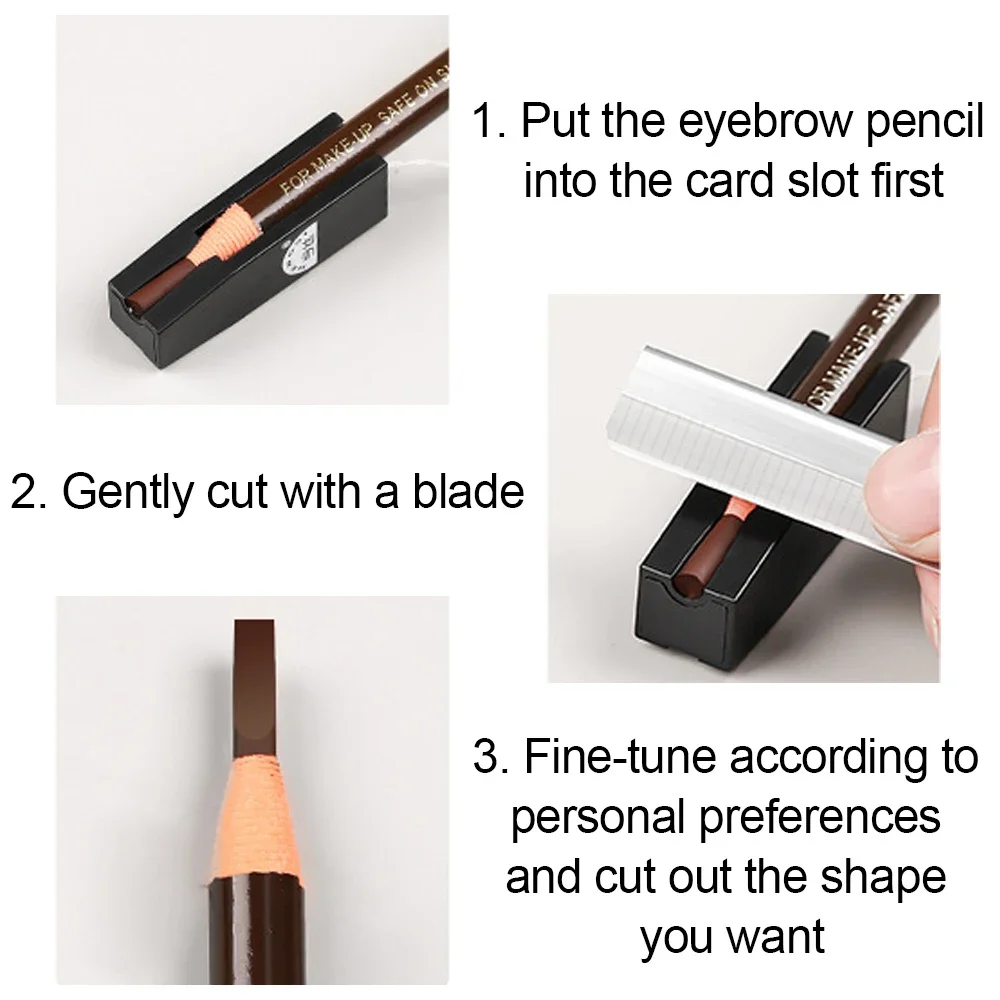 Eyebrow Pencil Microblading Supplies Set Waterproof Eyebrow Tattoo Tint Enhancers With Sharpener Brow 10Pcs Brow Trimmer Blade 2