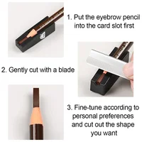 Eyebrow Pencil Microblading Supplies Set Waterproof Eyebrow Tattoo Tint Enhancers With Sharpener Brow 10Pcs Brow Trimmer Blade 2