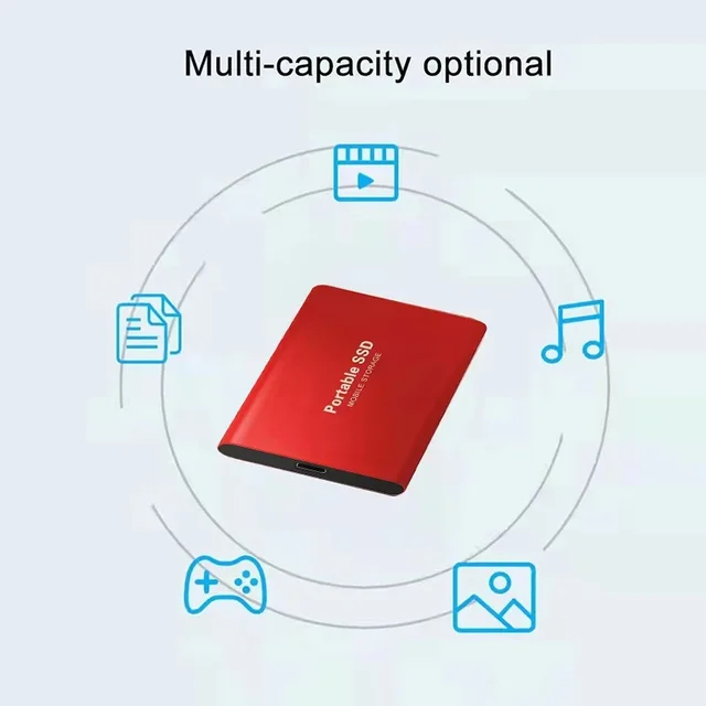 Disco duro externo portátil SSD de alta velocidad de 2TB USB 3,1 tipo C disco duro Original unidad de estado sólido masivo de 4TB para ordenador portátil/PC/MAC 2