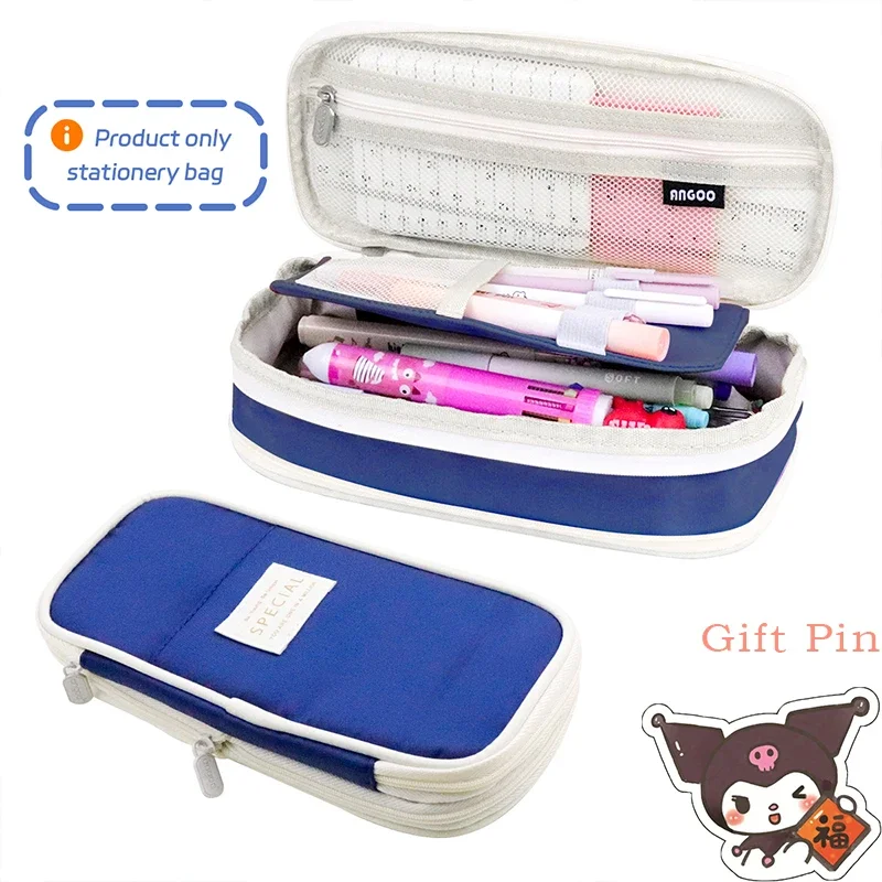 Large Capacity Pencil Case Kawaii Pen Box Organizer Korean Pouch for Girls  School Supplies Office Accessories Stationery Bag