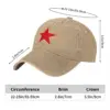 Red Star Five-Pointed Star Unisex Style Baseball Cap Distressed Denim Caps Hat Fashion Outdoor Running Golf Snapback Cap 3