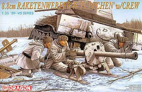 Dragon 6097 1/35 8.8Cm Raketenwerfer 43 "Pupphchen" Con Kit Modello Equipaggio