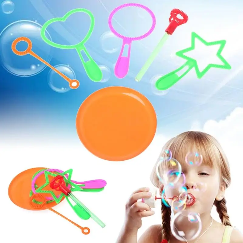 Y4UD 6pcs Summer Outdoor Bubble Wand Toy Bubble Maker for Teenager Children 2/3/4/5 2