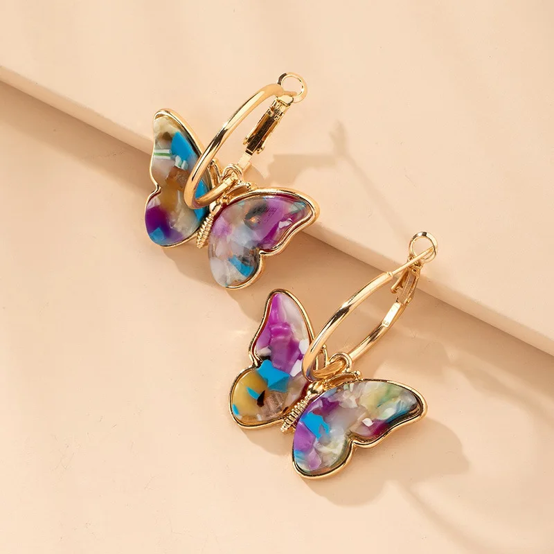 

Fashion Jewelry Sweet Korean Temperament Colorful Butterfly Earrings For Women Girl Gifts Ear Accessories Dropshipping