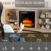 58 Inches Fireplace TV Stand for TVs up to 65 Inches - Modern Wooden Console with 18'' Electric Fireplace & Remote Control 3