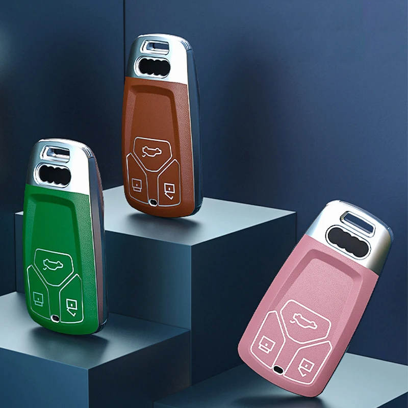 

Leather Pattern TPU Car Key Case Cover Shell for Audi A4 A5 A6 B9 Q5 Q7 8S 8W 4M S4 S5 S7 TT TTS TFSI RS Coupe Car Acessories