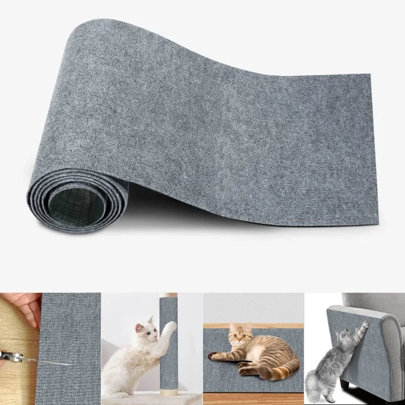 Cat Climbing Mat Self-Adhesive Backing Sturdy Multi-Purpose Non-Slip Scratching Pad Funitures Protective Mat Pet Accessorie