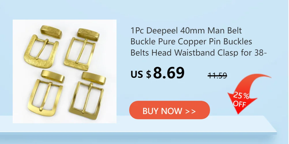 2Pcs Stainless Steel Belt Buckle Solid Brass Pin Buckles Bag Strap Belts Adjuster Slider Clasp DIY Leather Craft Accessories
