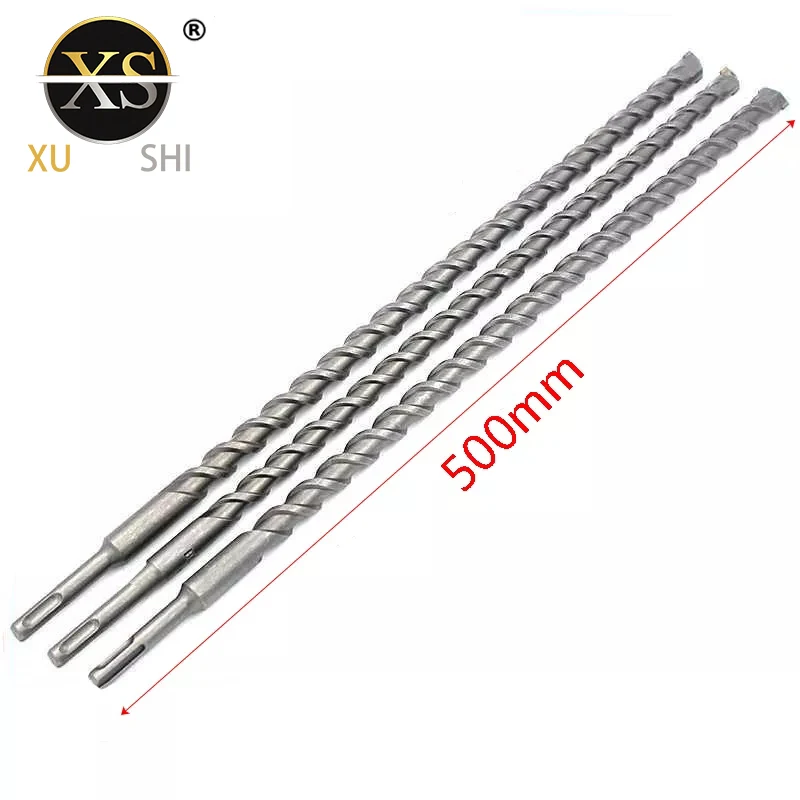 500mm Tungsten steel alloy concrete electric drill for wall drilling SDS PLUS Square handle 10 12 14 16 18 20 22 25mm BIT DRILL sunshine makita straight shank percussion bit cement wall tungsten steel drill bit concrete slab hole drilling set round handle