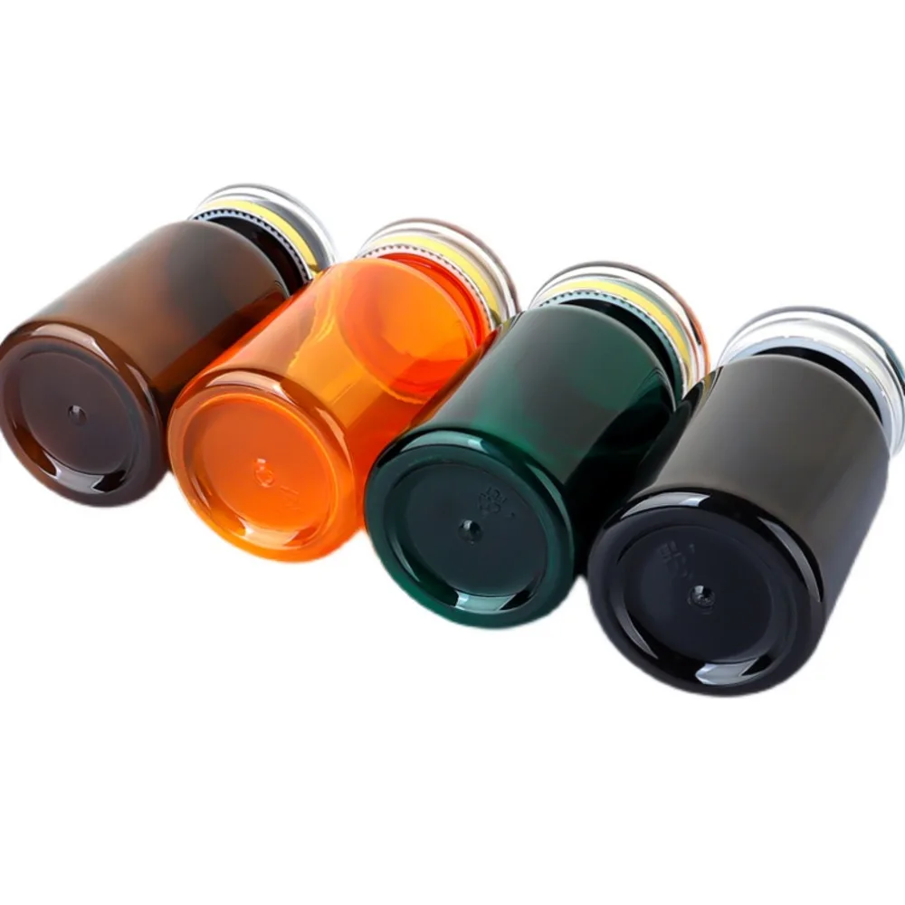 120ml Health Light Proof Empty Medicine Capsule Paket Plastic Jars Tiny Bottles Spice Storage Mini Container 10PCS