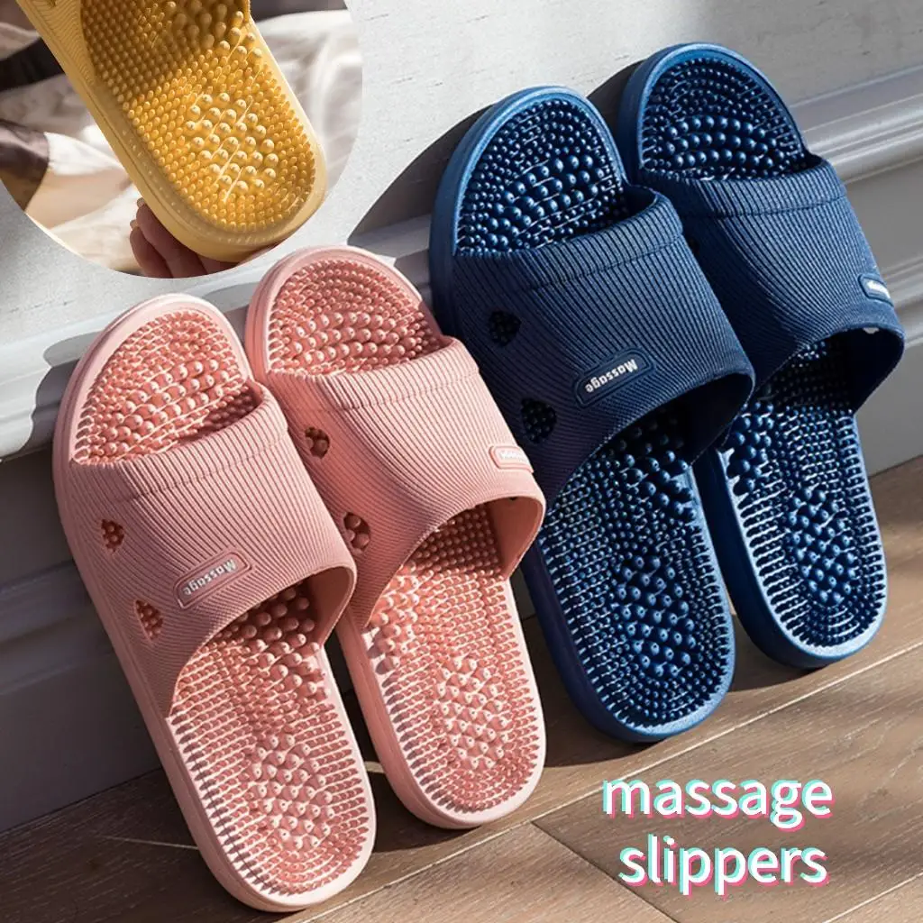 

Массажные шлепанцы для мужчин и женщин, мягкие тапочки для дома, сланцы, плоская подошва, для ванной комнаты, большие размеры, 2022