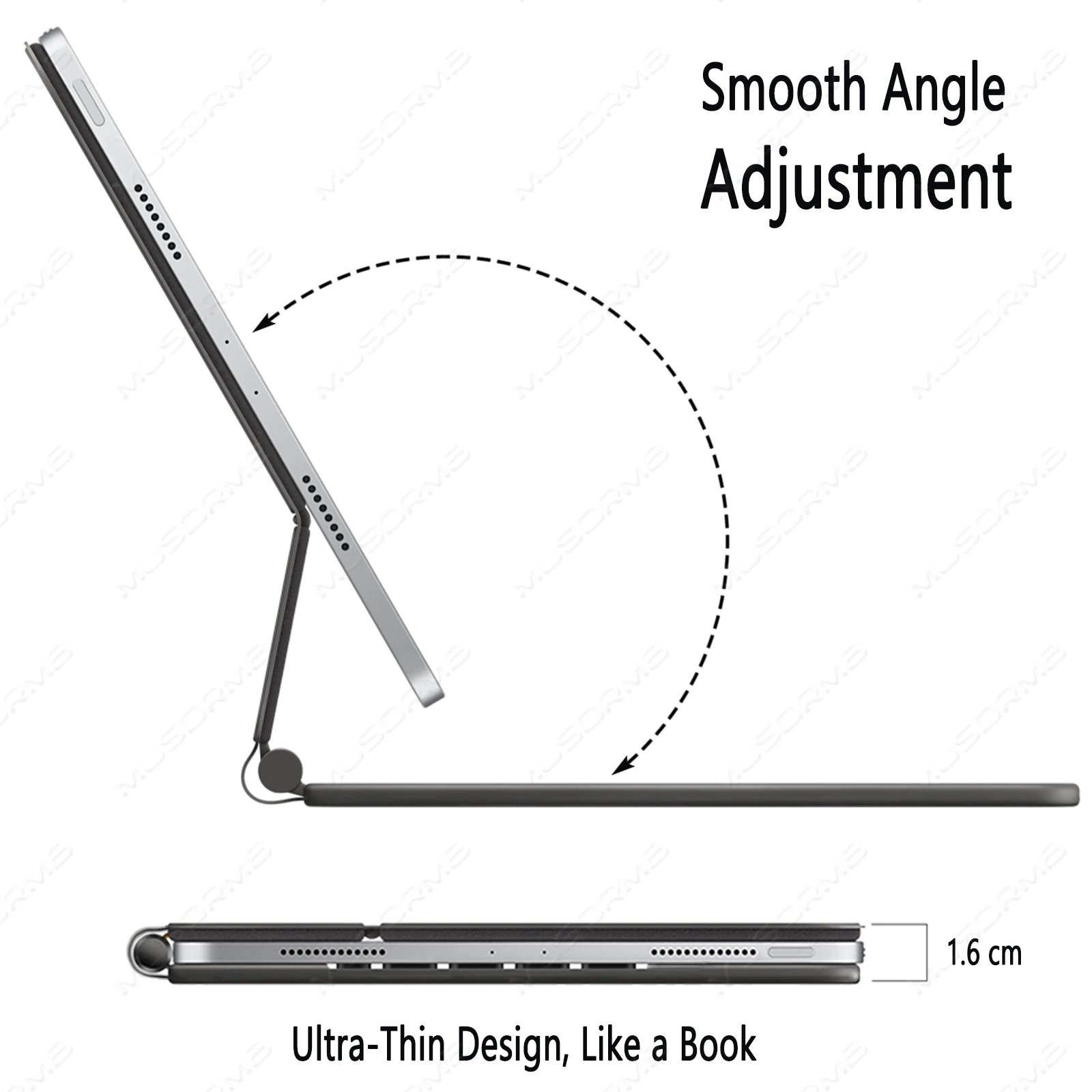 애플 iPad Pro 11 12.9 2018-2022 Air 4 5 10.9 Gen 10 용 매직 키보드 백라이트 마그네틱 케이스 키패드 포르투갈어 아랍어 러시아어
