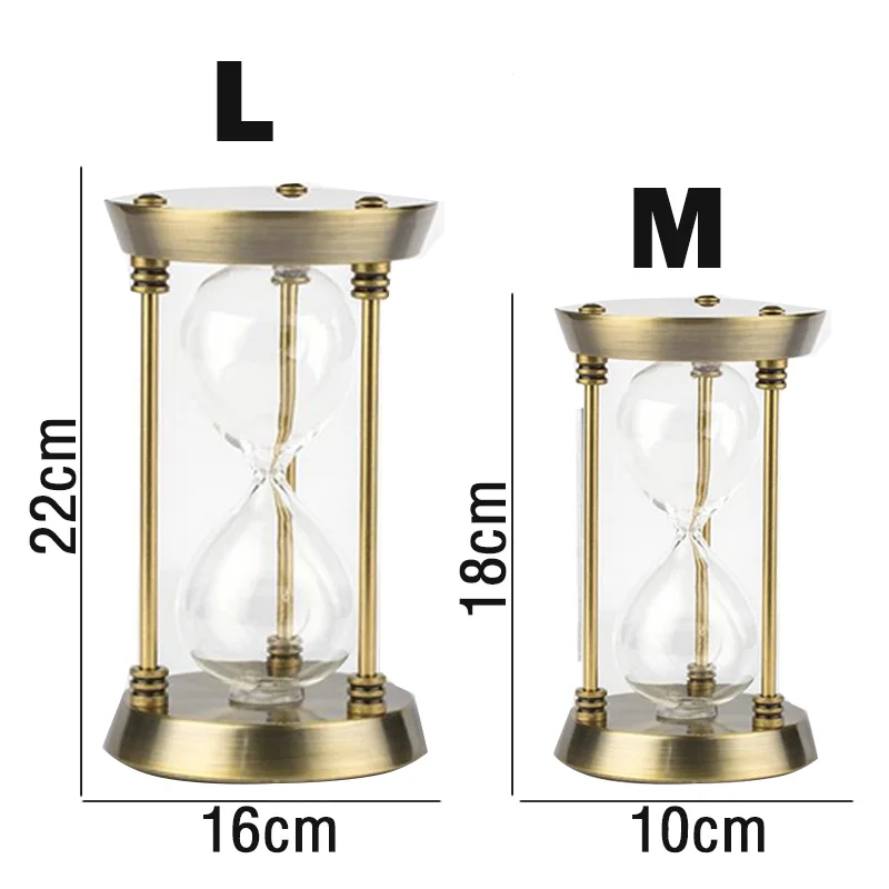Glass Empty Hourglass Bottle Silver Container Three Pillars Sandglass Metal Timekeeper European Home Decoration Sand Clock Timer 6