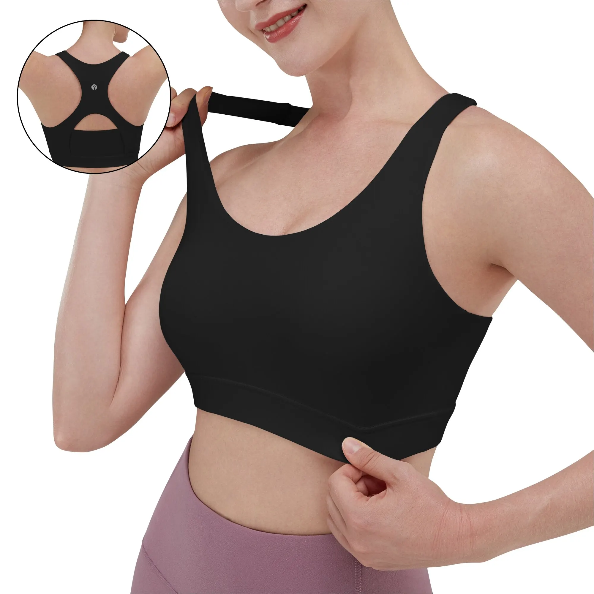 Women's Strappy Sports Bras Fitness Workout Padded Women Sexy Back