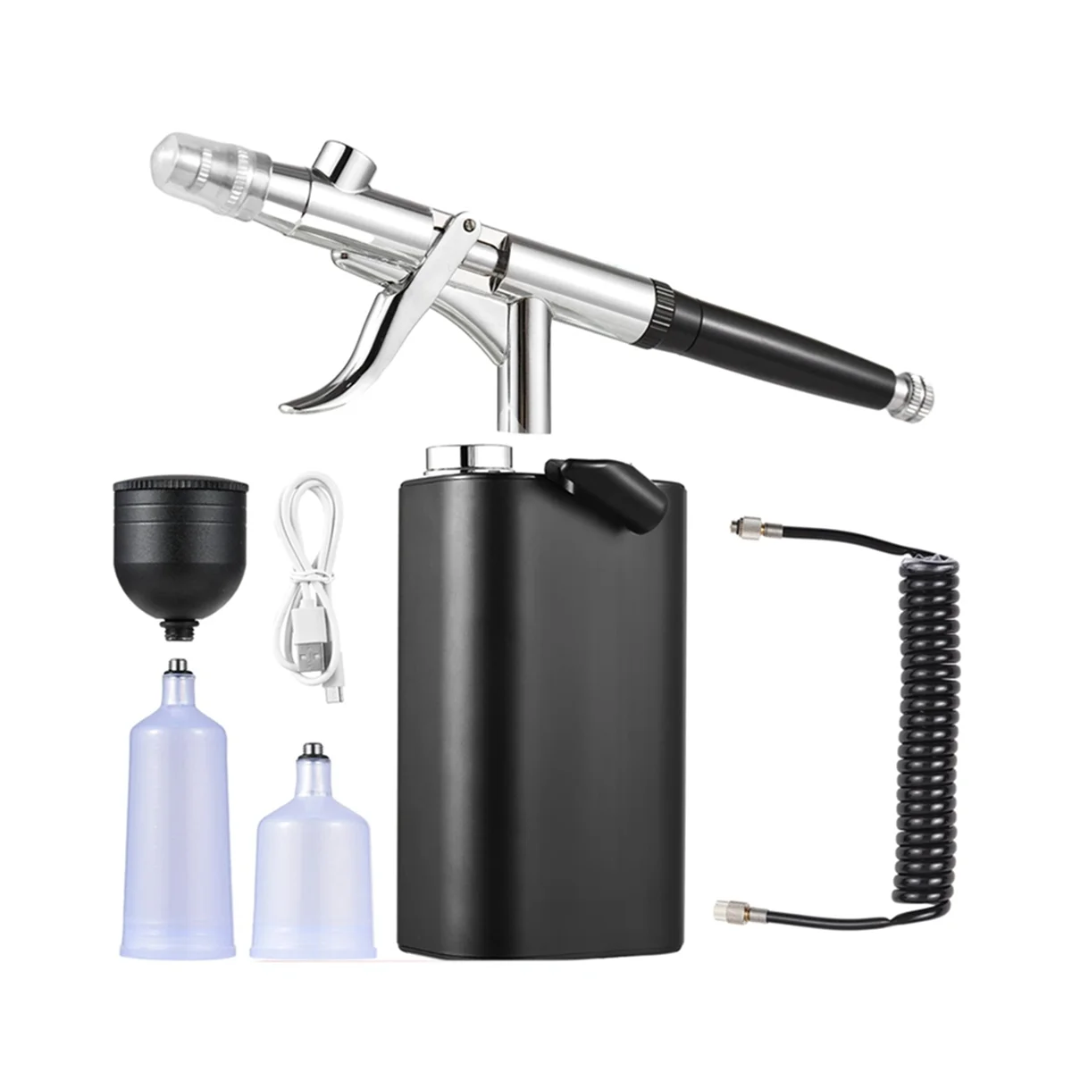 

40PSI High Pressure Airbrush Kit Cordless Handheld Air Brushes with 0.3mm Tip with Compressor for Painting/Tattoo