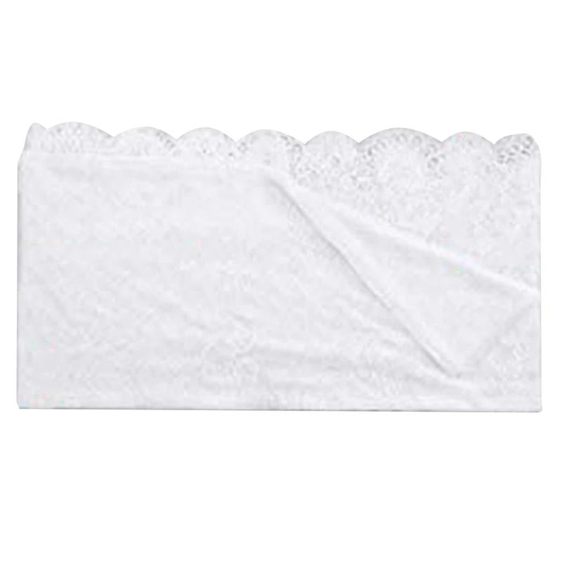 

White Lace Rectangular Tablecloth, Embroidery Rustic Dining Table, Retro Rattan Flower Decoration, Wedding Tablecloth
