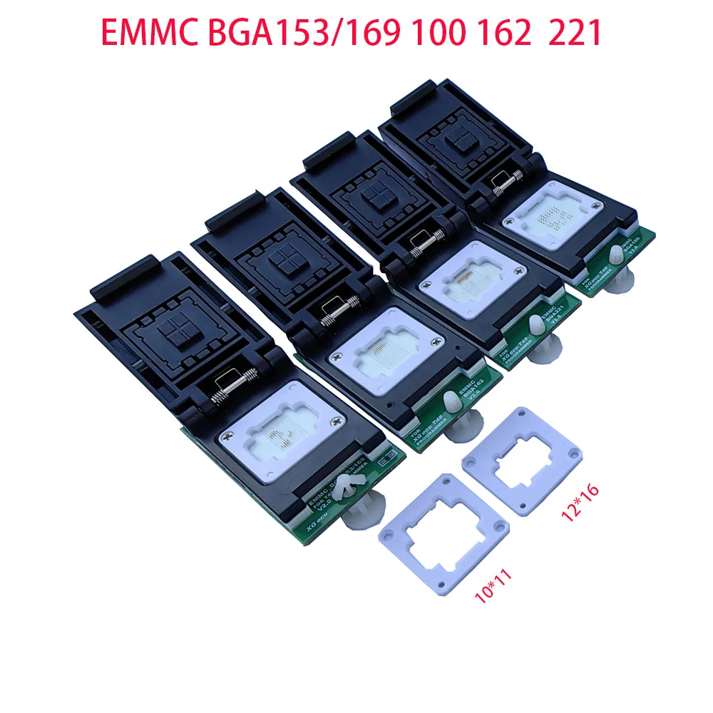 

Переходная розетка XGECU EMMC BGA221 BGA153/169 BGA100 BGA162 для программатора T48, новый двойной держатель зонда V2.0 с надежным контактом