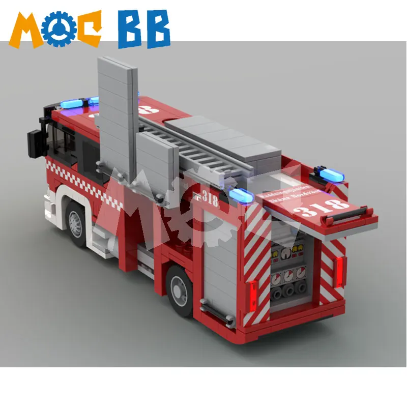 Svig kupon Konfrontere Building Blocks Fire Truck | Building Blocks Toys | Racing Model | Tech  Truck - Moc Truck - Aliexpress