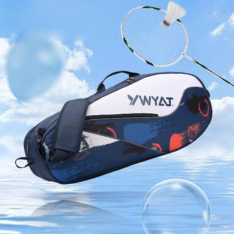 Badminton Backpack for 3 Rackets YWYAT Men Women Sports Tennis Bag Large Capacity Portable Thick Badminton Racket Cover