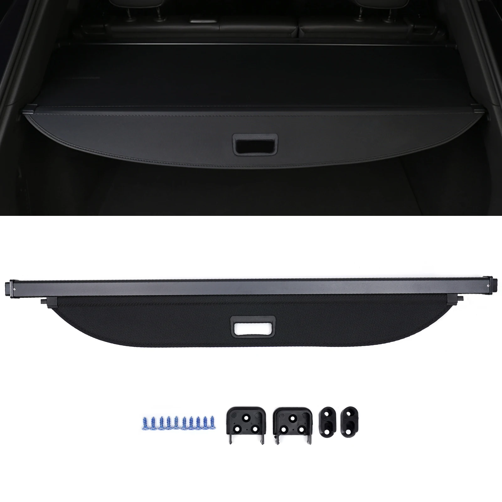 NEW Black Trunk Cargo Cover Security Shield Shade Decor with 5kg Load Capacity Waterproof For Kia Seltos -
