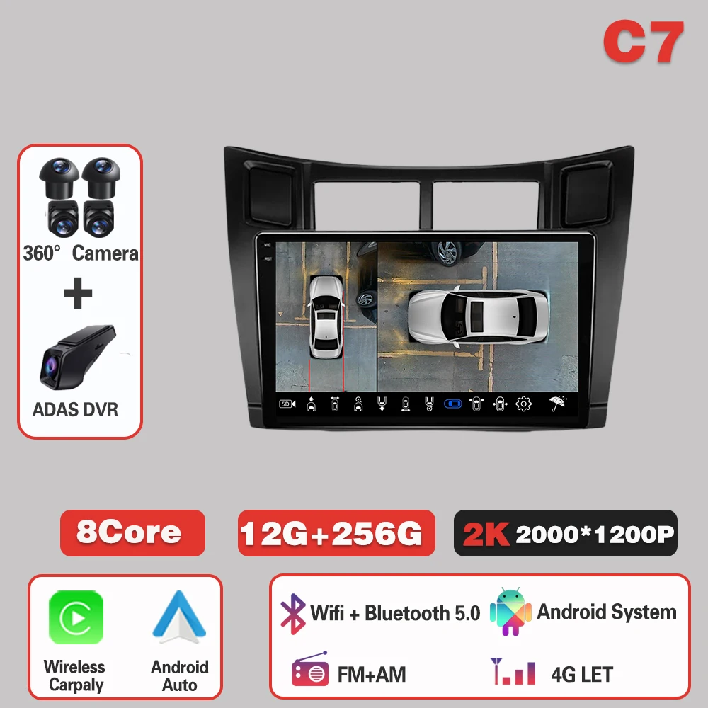 Para Toyota Wish Radio  LHD  2003-2009, Roinvou Android 11 Apple CarPlay Estéreo De Coche Con Android Auto De 10 1 Pulgadas Pantalla Tactil Receptor