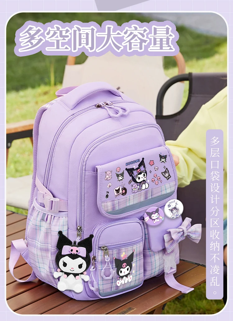Kuromi Mini Backpacks Anime Sanrio Anime Kuromi Backpacks Children