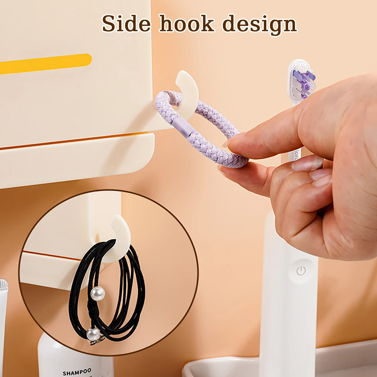 Suction Cup Soap Holder With Flip Lid Wall Mounted Soap Dish Cotton Swab Storage Box Bathroom Organiser Accessories