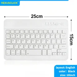 Universal Bluetooth Keyboard for Tablets and Mobile Devices (10inch Keyboard W)