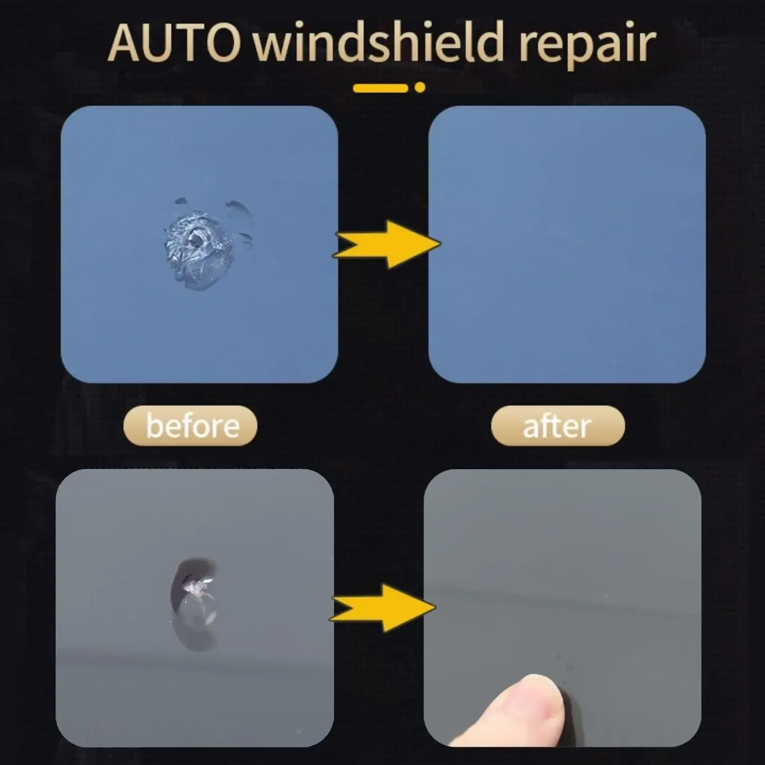 Windshield Repair Kit for Glass Automotive Glass DIY Windscreen Tool for Fixing Chips Cracks Star-Shaped Crack Nano Fluid Filler windshield repair kit