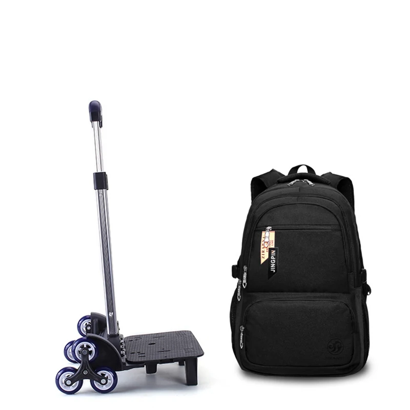 Children Backpack School Wheels Waterproof Backpack for School Teenager Boy Travel Backpack on Wheels Rolling School Bag Bookbag 6