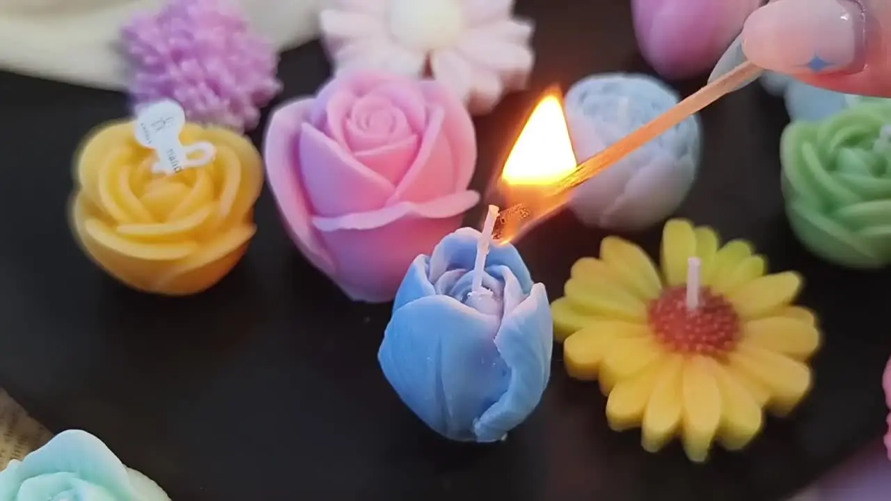 Силиконовая форма для свечей роза