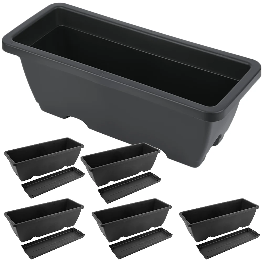 

6 Pcs Square Plant Pots Flower Rectangle Planter Gardening Rectangular Planters for Indoor Plants