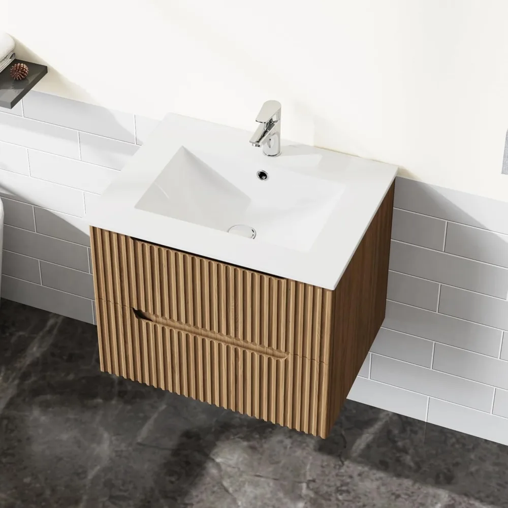 Wall-Mount Bathroom Vanity with Basin Sink Floating Bathroom Cabinet for bathroom vanity