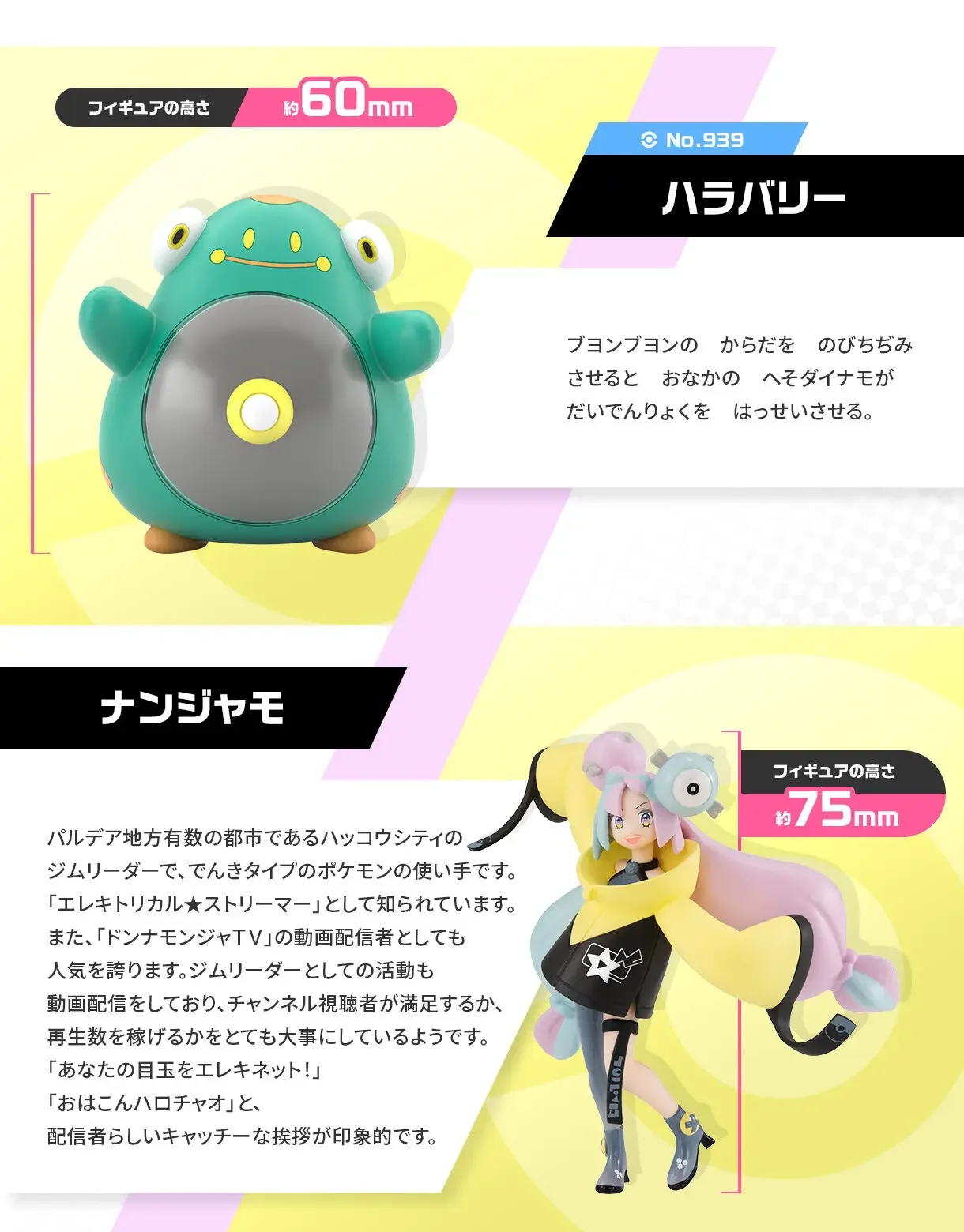 ポケモン世界のアクションフィギュア,ナンジャモとハラベル,イオノベリ 