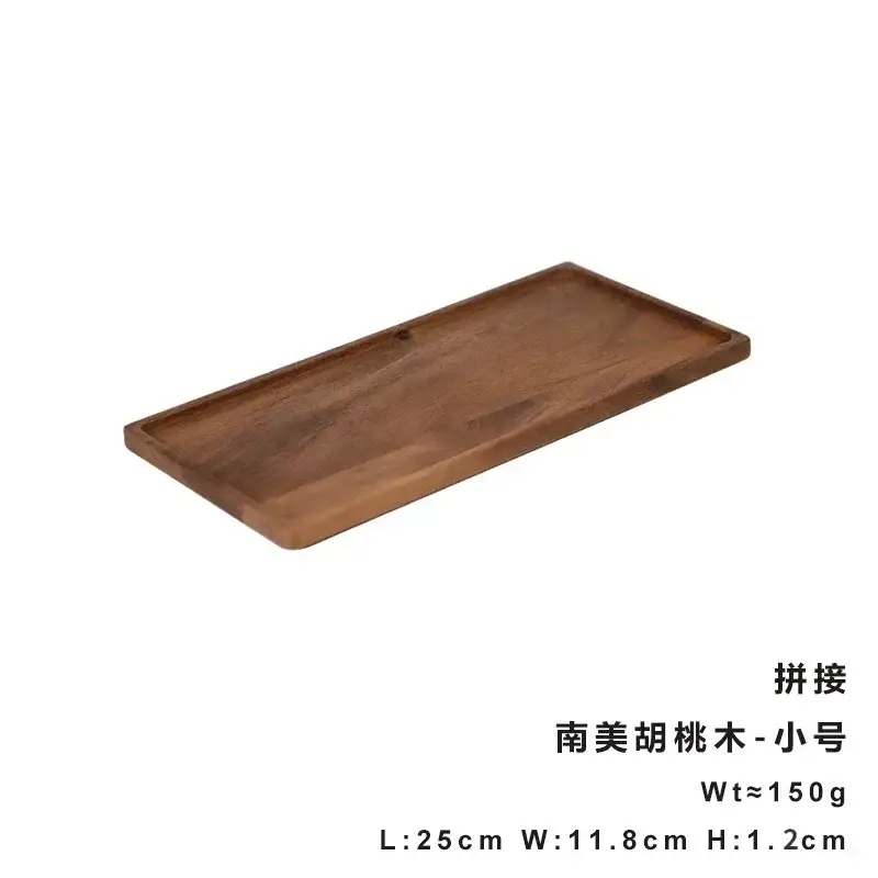 Rectangle Wooden Tea Tray Serving Table Plate Snacks Food Storage Dish for Hotel Home - Image 10