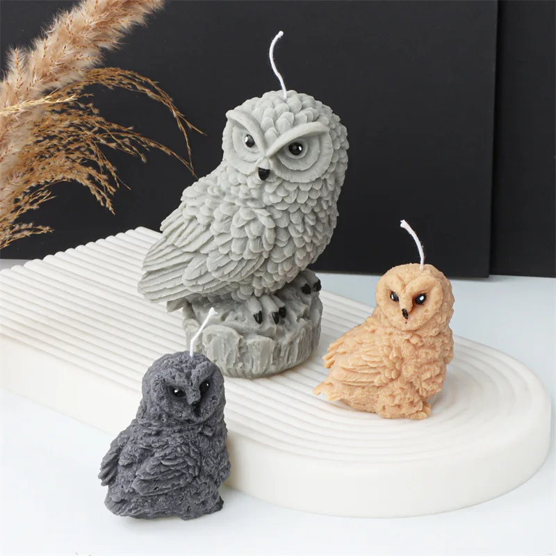 Kawaii Owl Candle Mold Nighthawk Candle Silicone Molds for Candle Making  Candle Craft Mold Soap Mold Resin Molds Baking Molds 